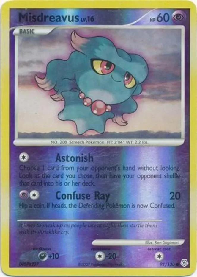 Misdreavus Lv.16 #91 — Diamante & Pérola (Reverse Holo)