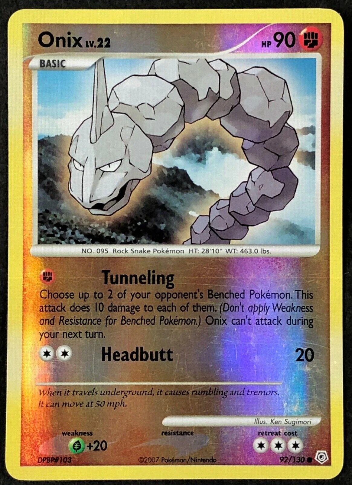 Onix Lv.22 #92 — Diamante & Pérola (Reverse Holo)