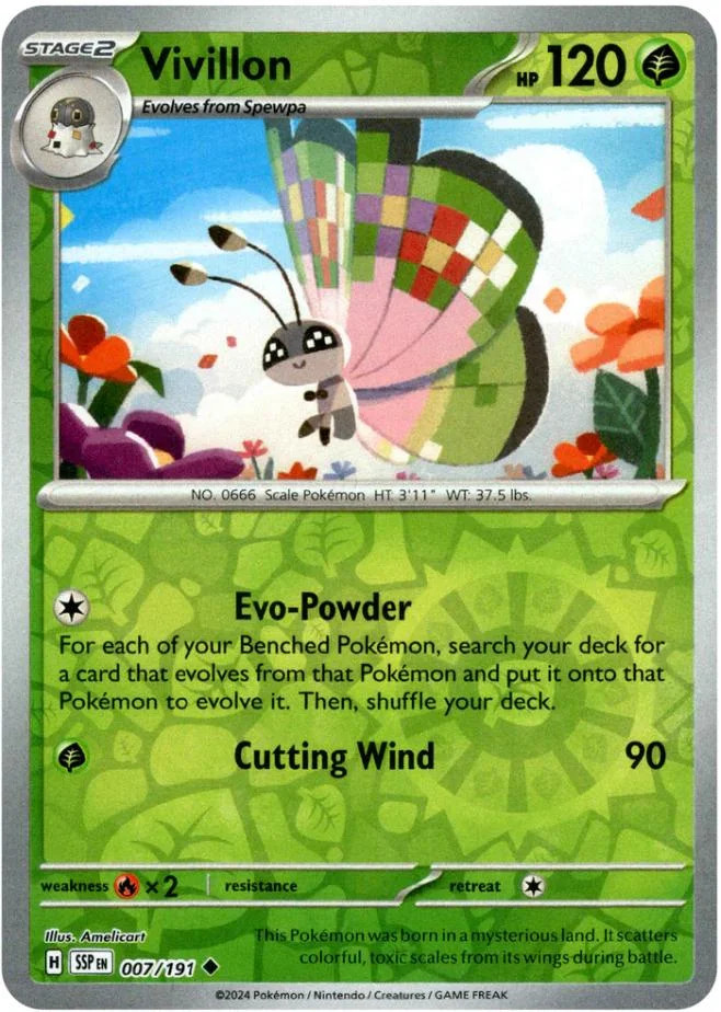 Vivillon #007 — Stürmische Funken (Reverse Holo)