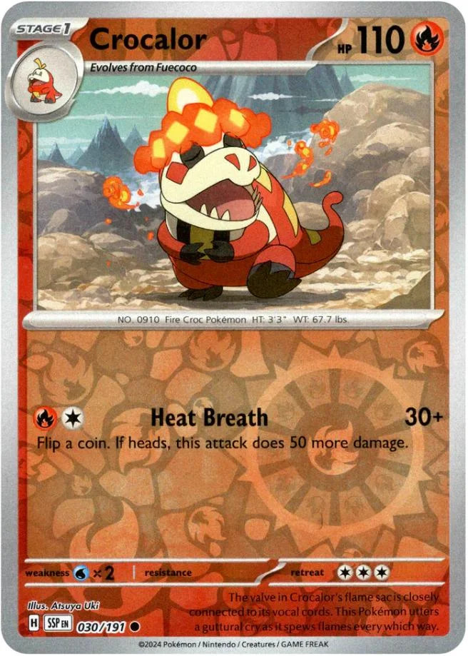 Crocalor #030 — Fagulhas Impetuosas (Reverse Holo)