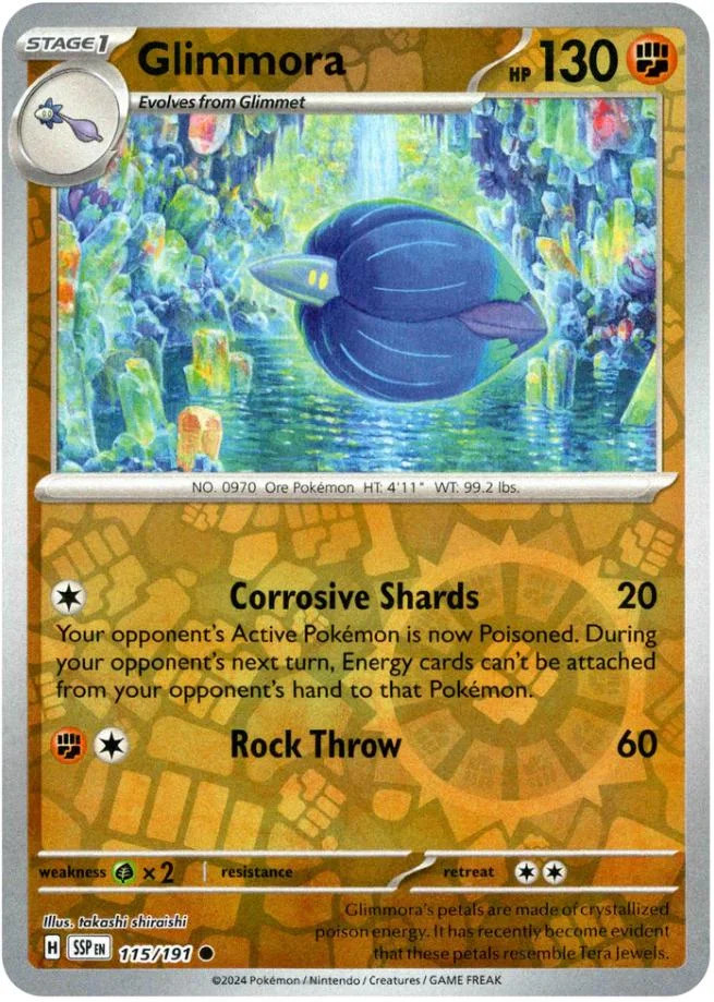 Glimmora #115 — Chispas Fulgurantes (Reverse Holo)