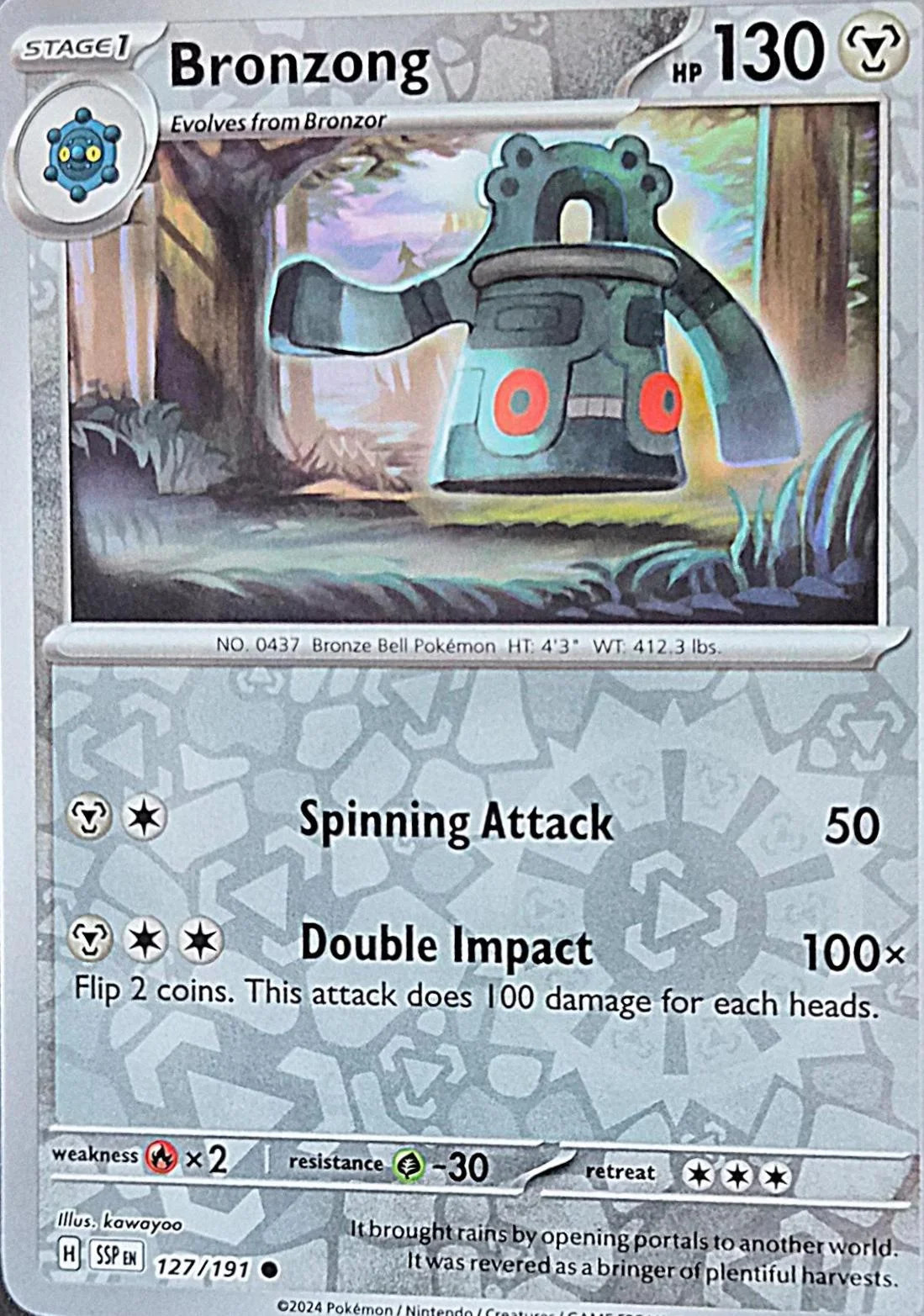 Bronzong #127 — Fagulhas Impetuosas (Reverse Holo)