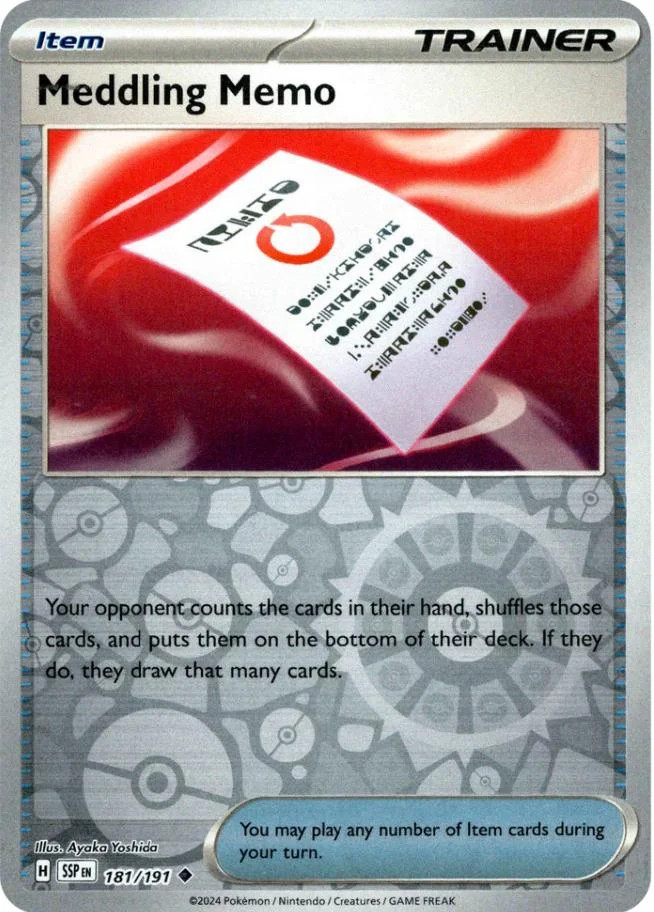 Memorando Intrometido #181 — Fagulhas Impetuosas (Reverse Holo)