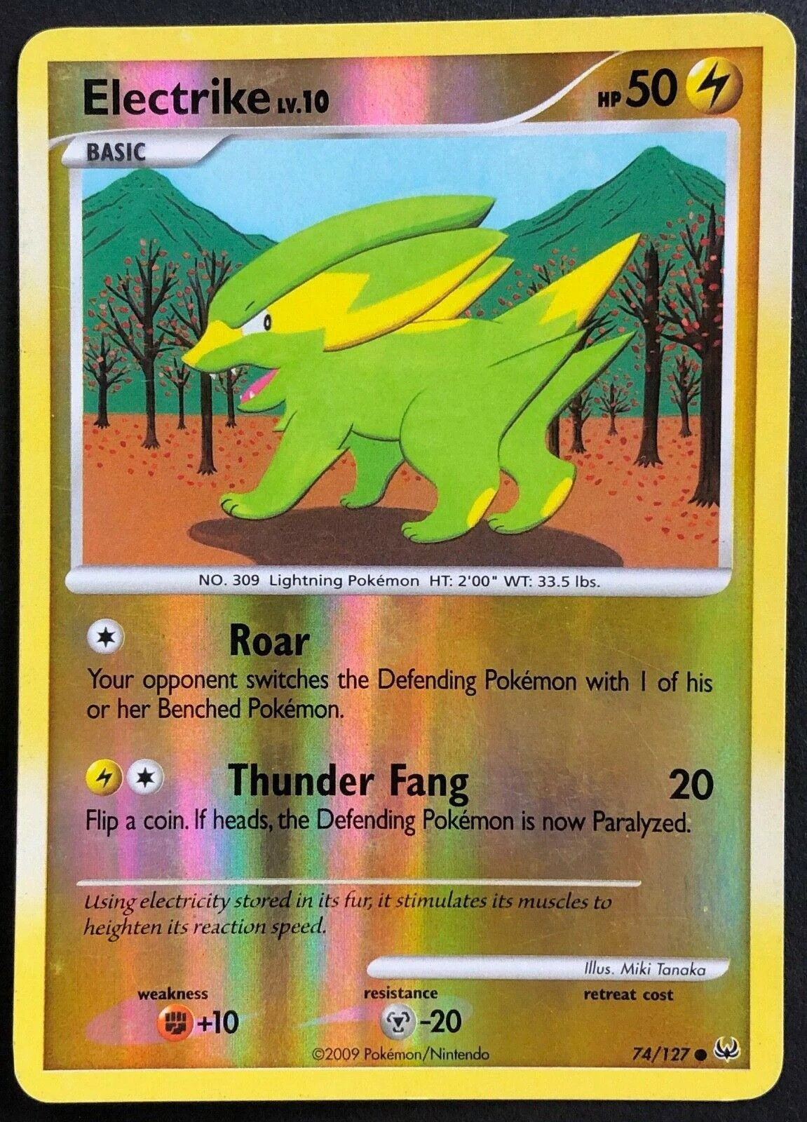 Electrike Lv.10 #74 — Platinum (Reverse Holo)