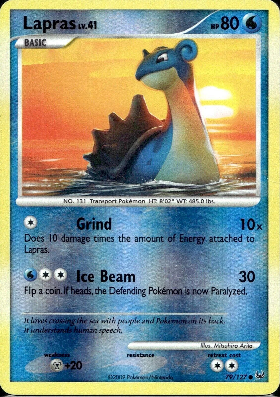 Lapras Lv.41 #79 — Platino (Reverse Holo)