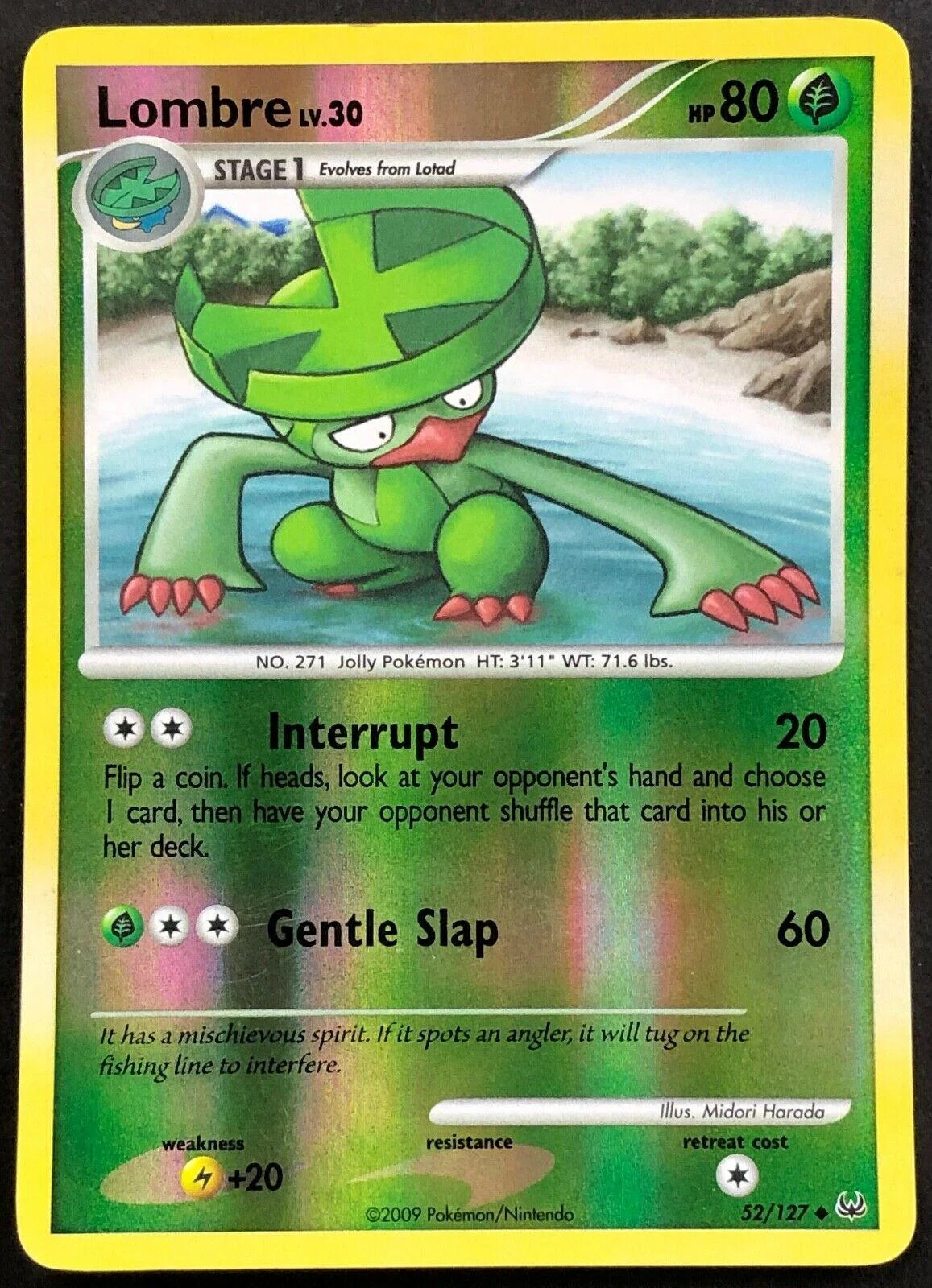 Lombre Lv.30 #52 — Platino (Reverse Holo)