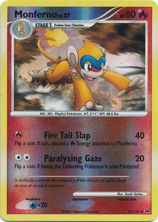 Monferno Lv.27 #56 — Platino (Reverse Holo)