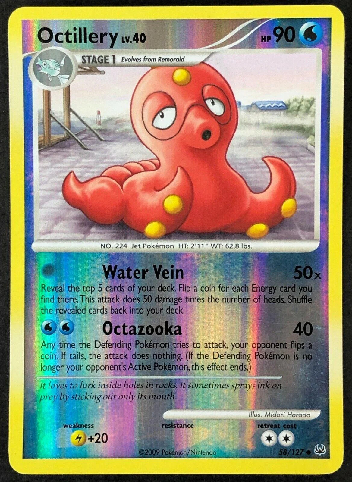 Octillery Lv.40 #58 — Platino (Reverse Holo)