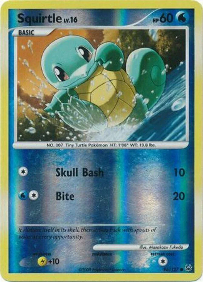 Squirtle Lv.16 #96 — Platino (Reverse Holo)