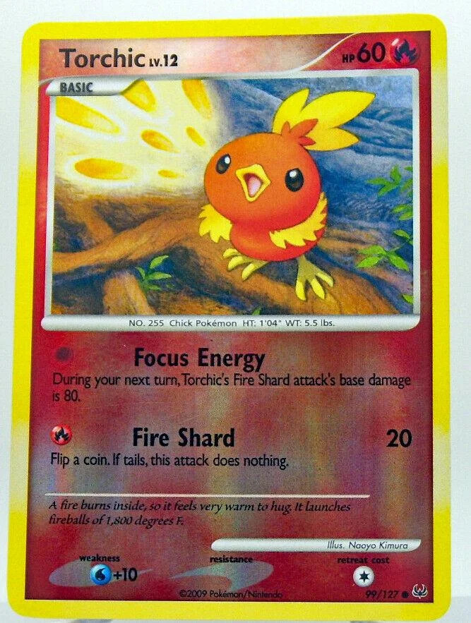 Torchic Lv.12 #99 — Platino (Reverse Holo)