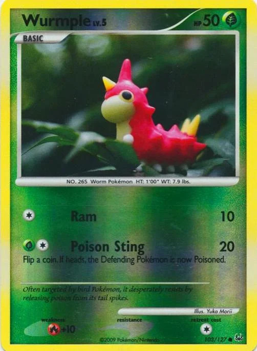 Wurmple Lv.5 #103 — Platino (Reverse Holo)