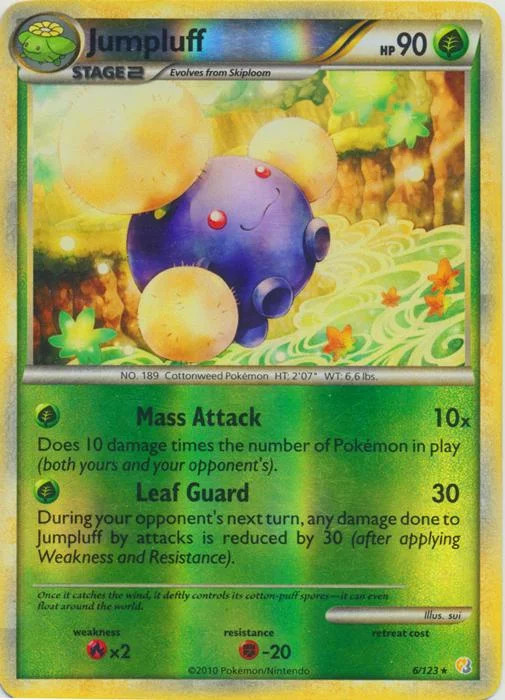 Jumpluff #6 — HeartGold SoulSilver (Reverse Holo)