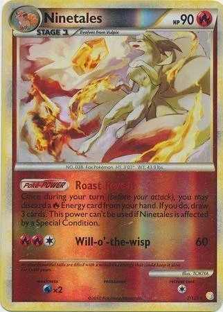 Ninetales #7 — HeartGold & SoulSilver (Reverse Holo)