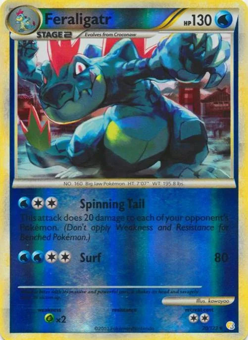 Feraligatr #20 — HeartGold SoulSilver (Reverse Holo)