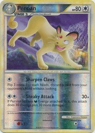 Persian #27 — HeartGold SoulSilver (Reverse Holo)