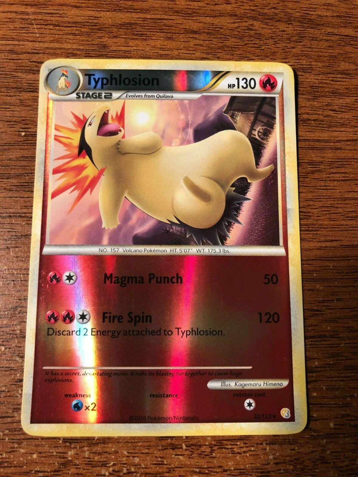 Typhlosion #32 — HeartGold SoulSilver (Reverse Holo)