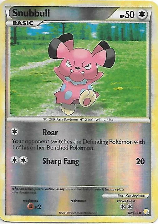 Snubbull #82 — HeartGold SoulSilver (Reverse Holo)
