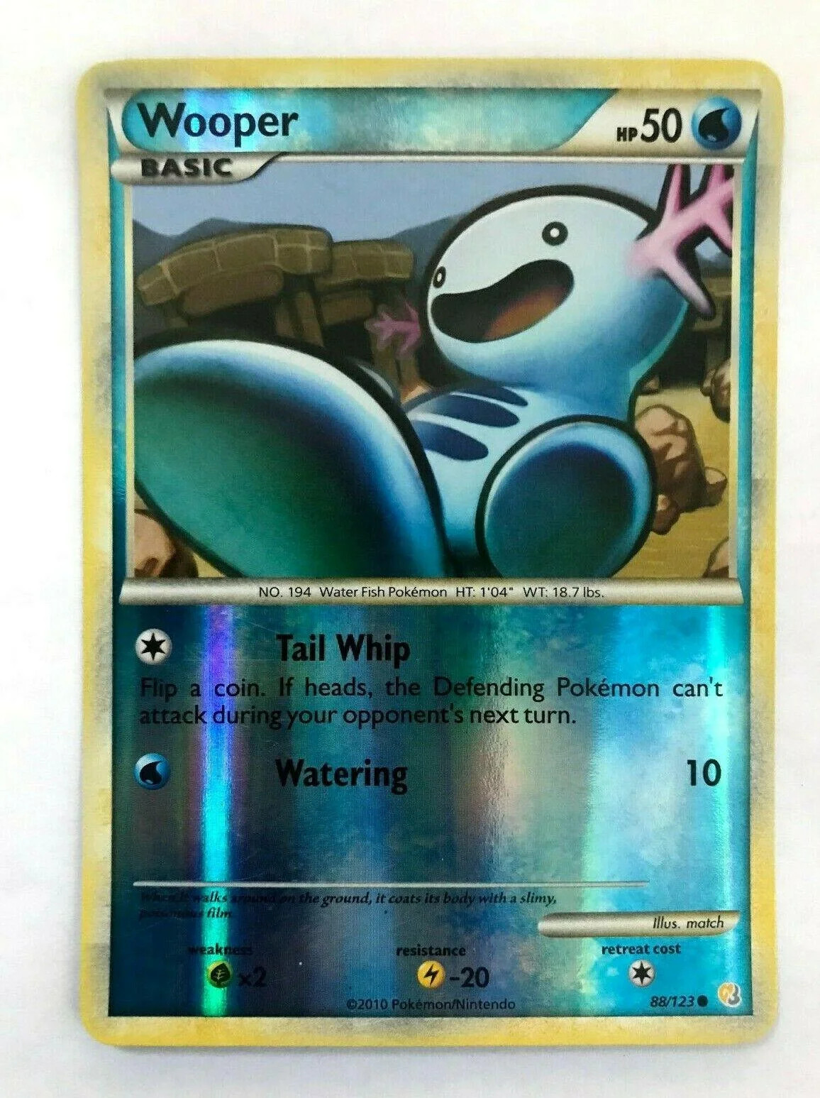 Wooper #88 — HeartGold SoulSilver (Reverse Holo)