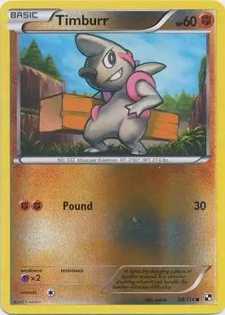 Timburr #58 — Negro y Blanco (Reverse Holo)