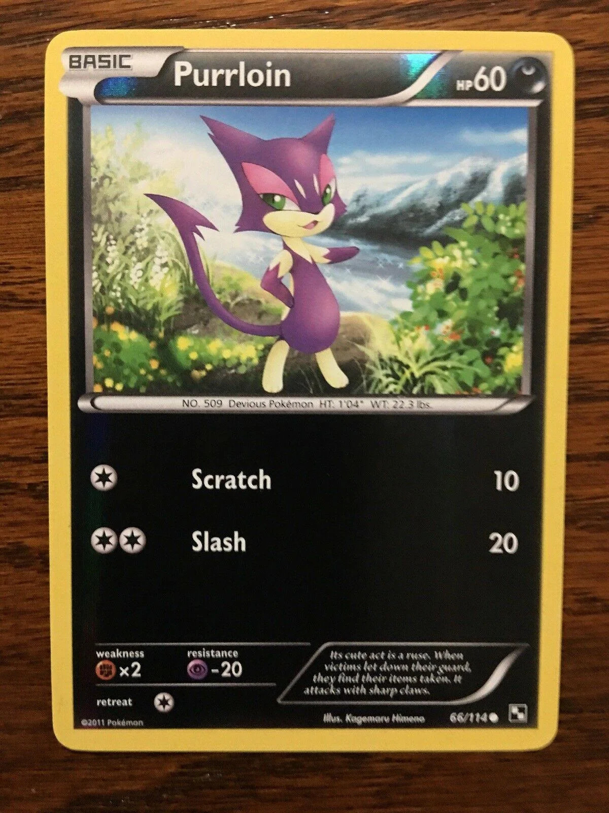 Purrloin #66 — Negro y Blanco (Reverse Holo)