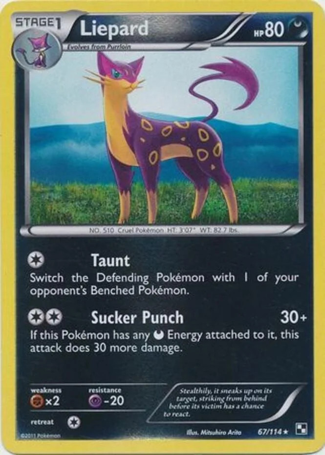 Liepard #67 — Black & White (Reverse Holo)