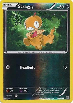 Scraggy #68 — Black & White (Reverse Holo)