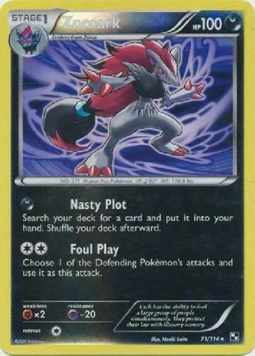 Zoroark #71 — Schwarz & Weiß (Reverse Holo)
