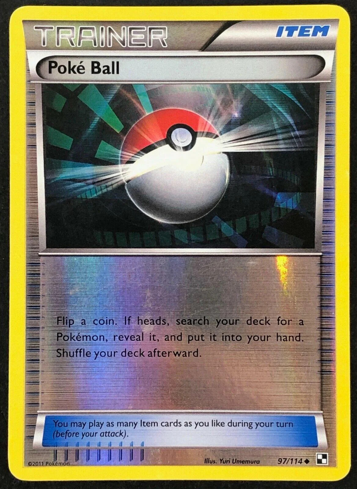 Pokéball #97 — Schwarz & Weiß (Reverse Holo)