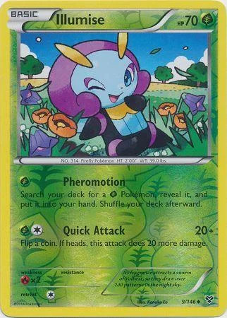 Illumise #9 — XY (Reverse Holo)