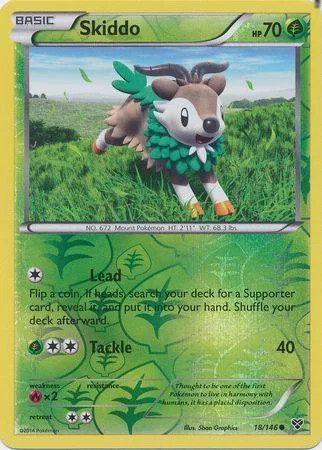 Skiddo #18 — XY (Reverse Holo)