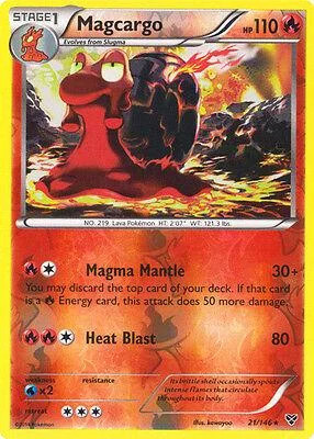 Magcargo #21 — XY (Reverse Holo)