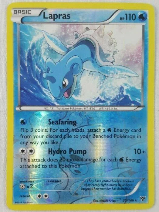 Lapras #35 — XY (Reverse Holo)