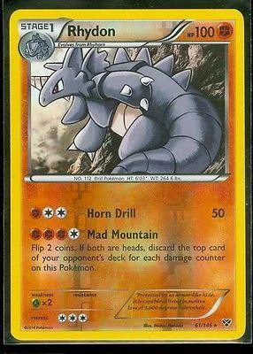 Rhydon #61 — XY (Reverse Holo)