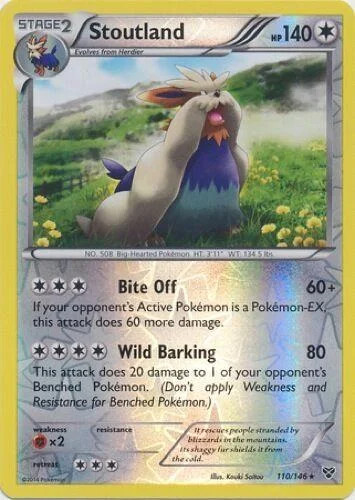 Stoutland #110 — XY (Reverse Holo)