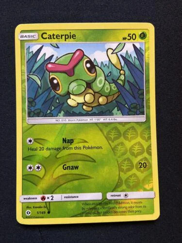 Caterpie #1 — Sol e Lua (Reverse Holo)