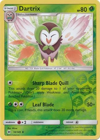 Dartrix #10 — Sole e Luna (Reverse Holo)