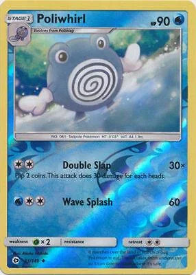 Poliwhirl #31 — Sol y Luna (Reverse Holo)