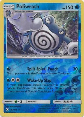 Poliwrath #32 — Sol y Luna (Reverse Holo)