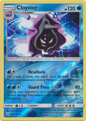 Cloyster #34 — Sol e Lua (Reverse Holo)