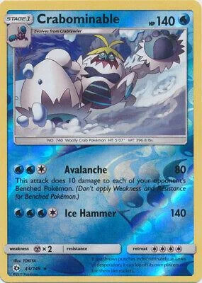 Crabominable #43 — Sol y Luna (Reverse Holo)