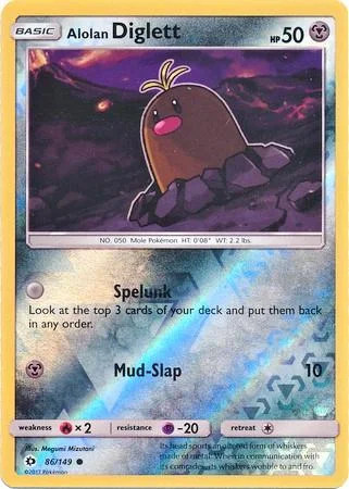 Diglett di Alola #86 — Sole e Luna (Reverse Holo)