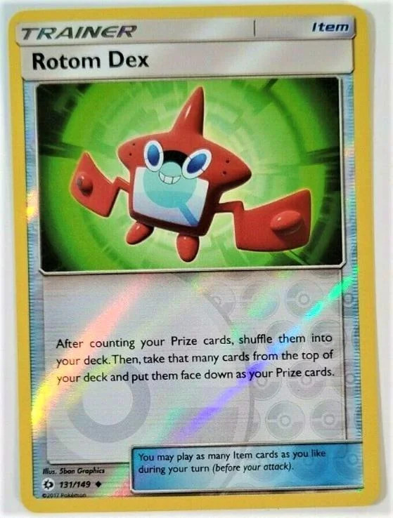 Pokédex Rotom #131 — Sol e Lua (Reverse Holo)