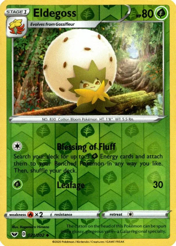 Eldegoss #21 — Espada y Escudo (Reverse Holo)