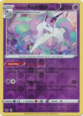 Rapidash de Galar #82 — Espada y Escudo (Reverse Holo)