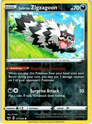 Zigzagoon di Galar #117 — Spada e Scudo (Reverse Holo)