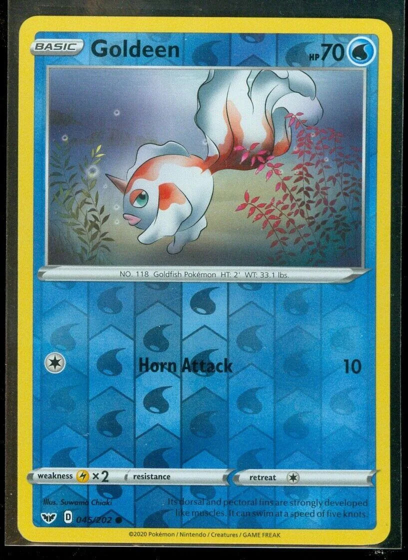 Goldeen #45 — Sword & Shield (Reverse Holo)