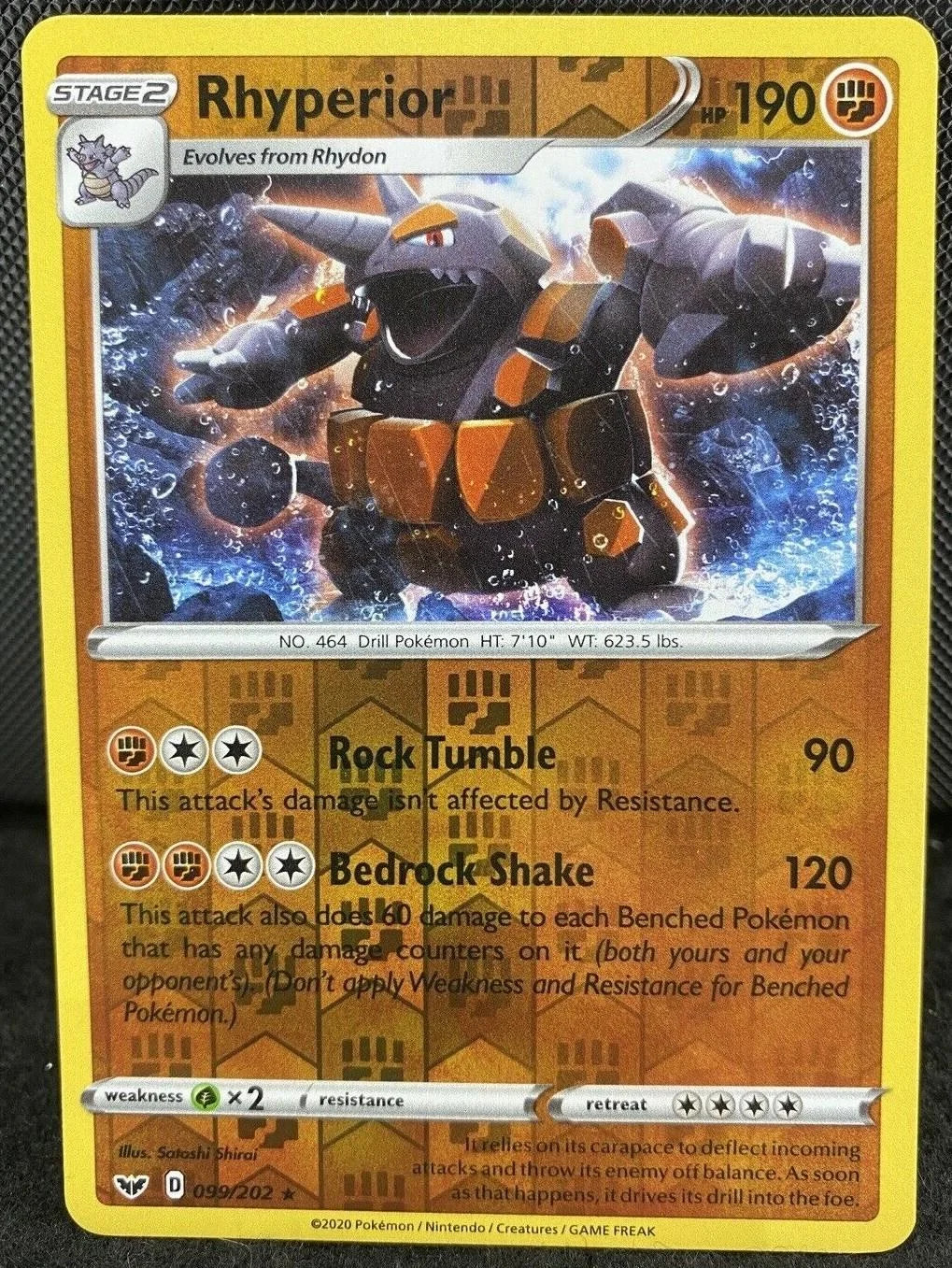 Rhyperior #99 — Spada e Scudo (Reverse Holo)