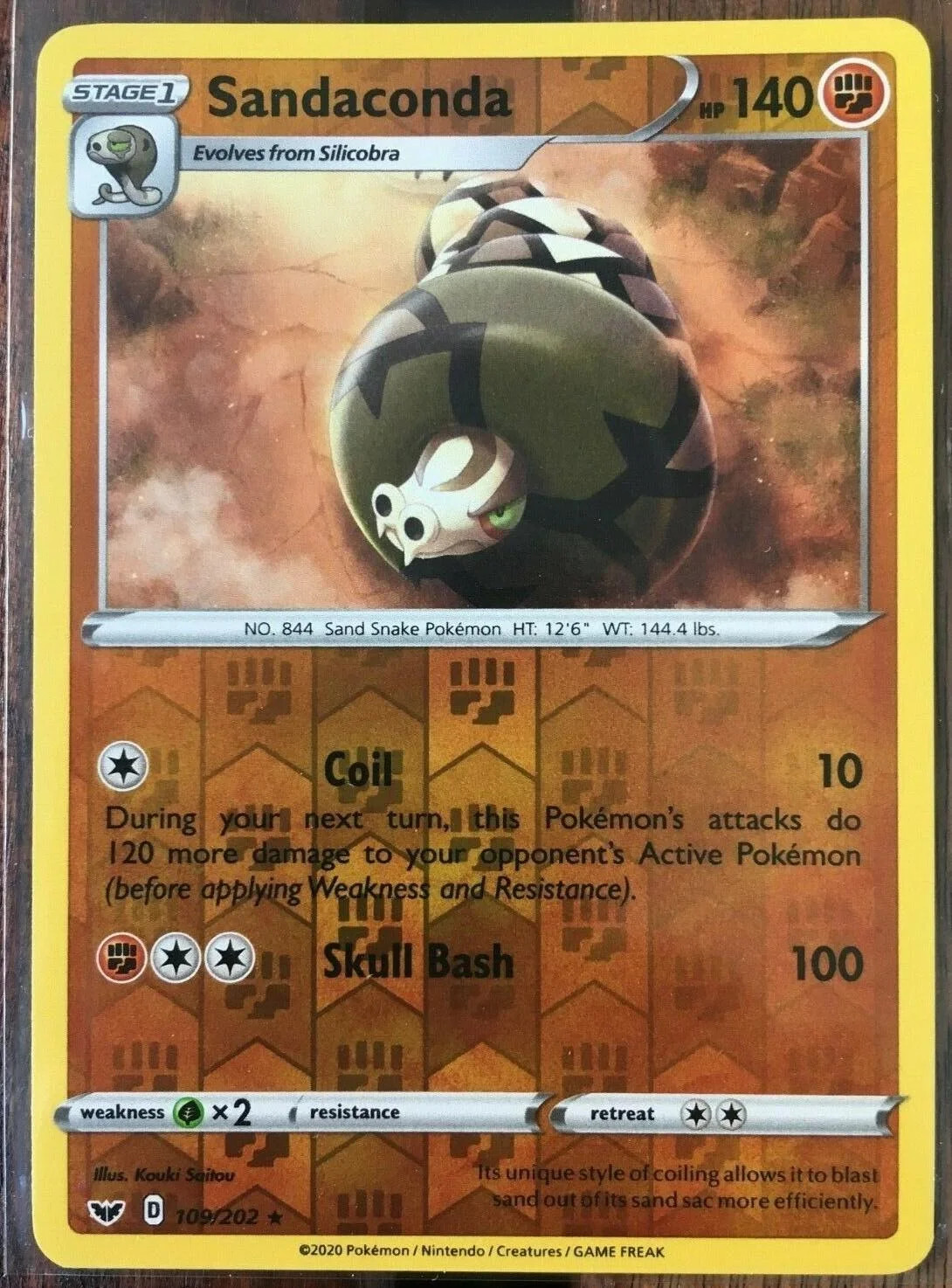 Sandaconda #109 — Spada e Scudo (Reverse Holo)
