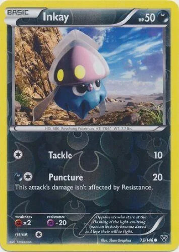 Inkay #75 — XY (Reverse Holo)