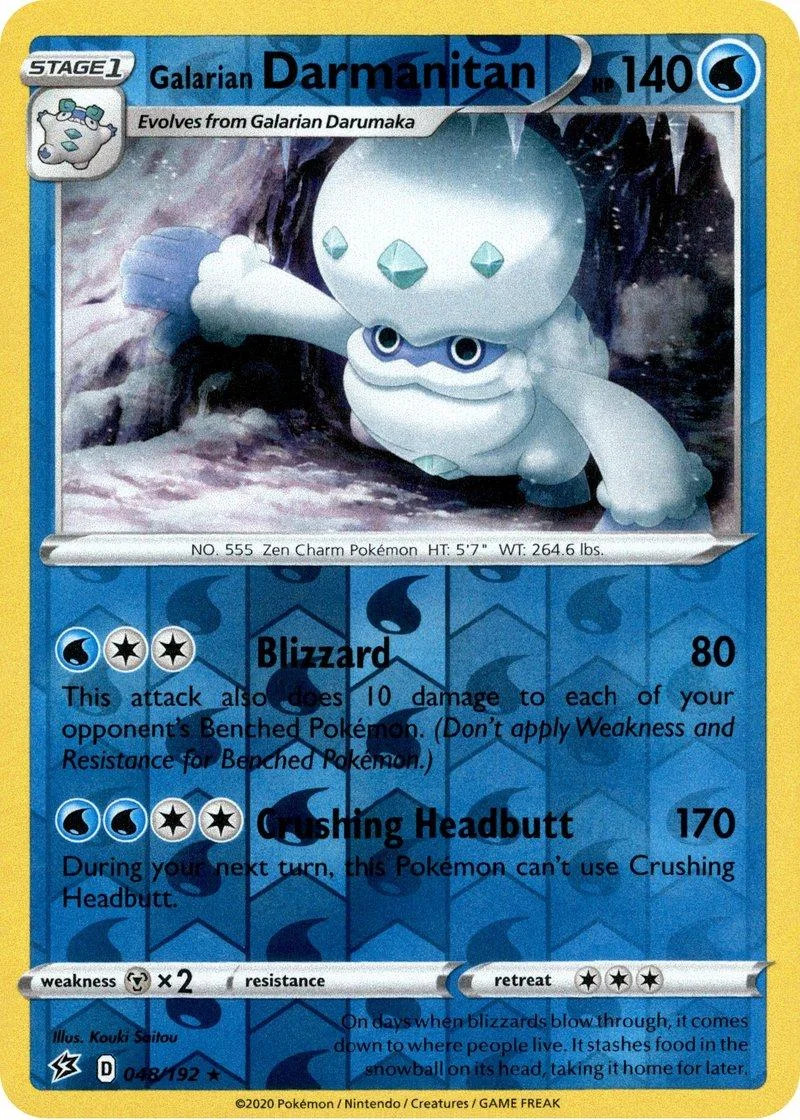Darmanitan de Galar #48 — Choque Rebelde (Reverse Holo)